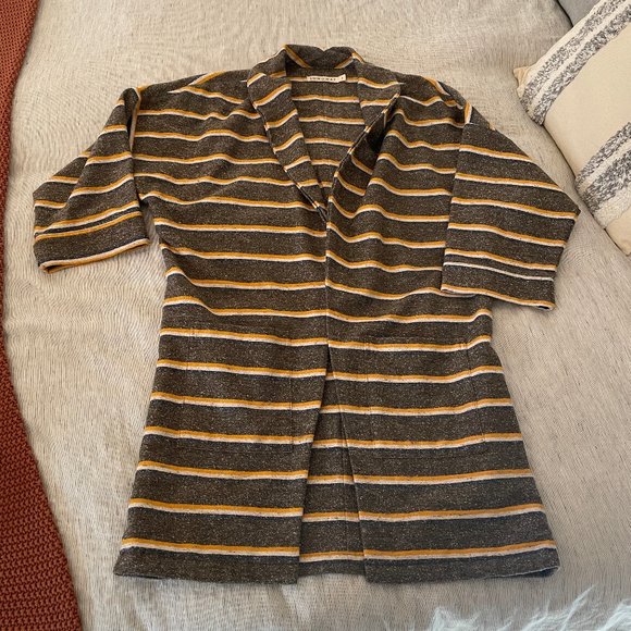 Longway Striped Flannel Overcoat - Picture 1 of 4